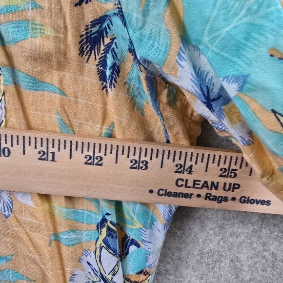 Izod Saltwater Mens XXL Hawaiian Shirt Floral Print Short Sleeve - Picture 5 of 5